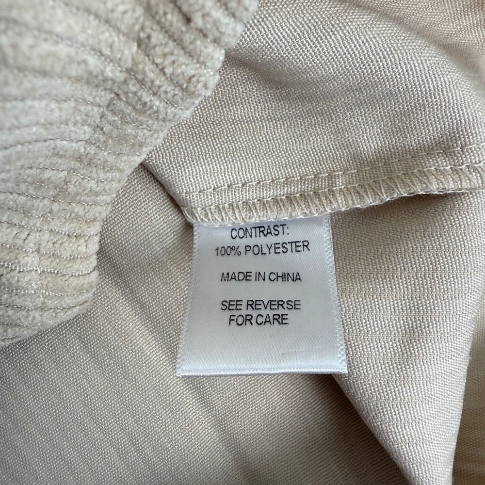 Davi & Dani Beige Corduroy Lace Trim Button Front Shirt Jacket Womens XS NEW - Picture 5 of 9